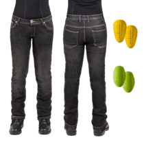 Dámske moto jeansy W-TEC C-2011 čierne